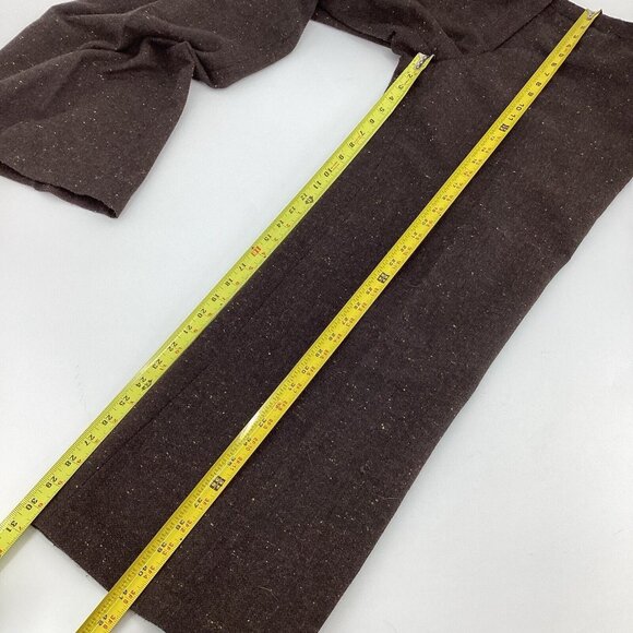 Vintage Sag Harbor Women's Size 14 Wool Blend Pants Brown Pleat Lined Pockets - Picture 4 of 10